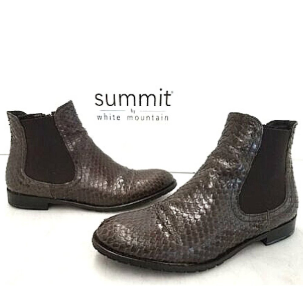 White Mountain Brown Leather Python Boot E - image 1